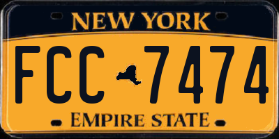 NY license plate FCC7474