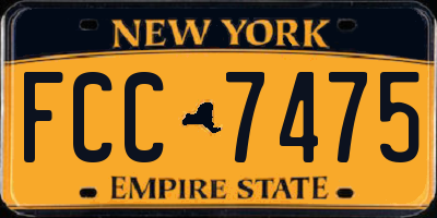 NY license plate FCC7475