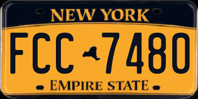 NY license plate FCC7480