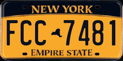 NY license plate FCC7481