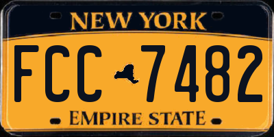 NY license plate FCC7482