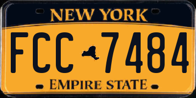 NY license plate FCC7484