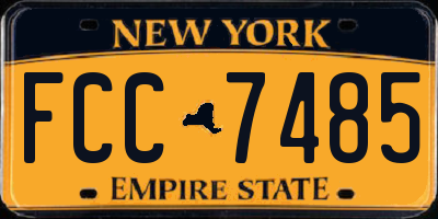 NY license plate FCC7485