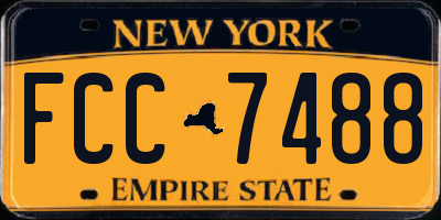 NY license plate FCC7488