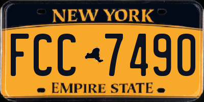 NY license plate FCC7490