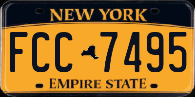 NY license plate FCC7495
