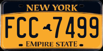NY license plate FCC7499