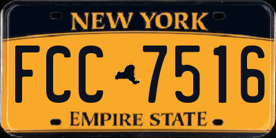 NY license plate FCC7516