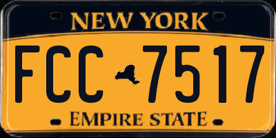 NY license plate FCC7517