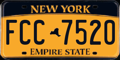 NY license plate FCC7520