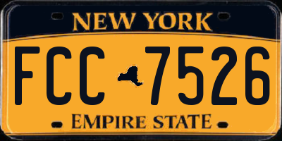 NY license plate FCC7526