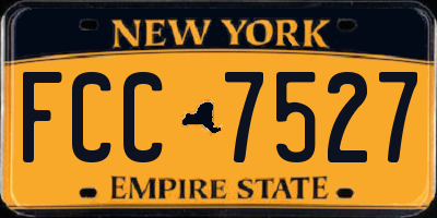 NY license plate FCC7527