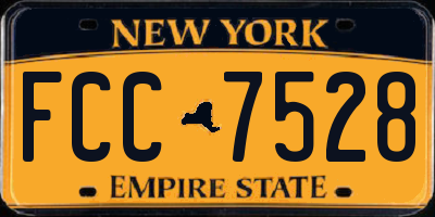 NY license plate FCC7528