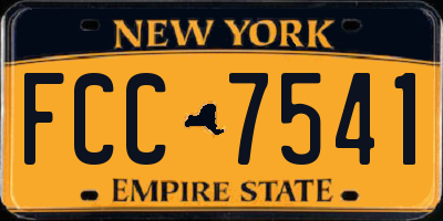 NY license plate FCC7541