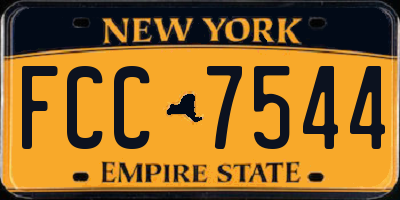 NY license plate FCC7544