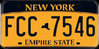 NY license plate FCC7546