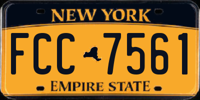 NY license plate FCC7561