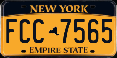 NY license plate FCC7565