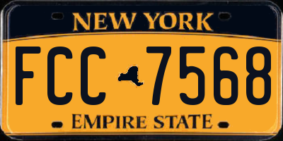 NY license plate FCC7568