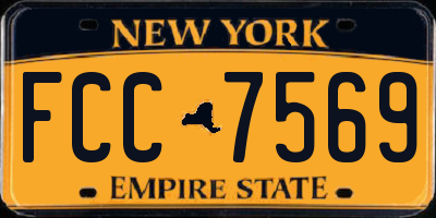 NY license plate FCC7569
