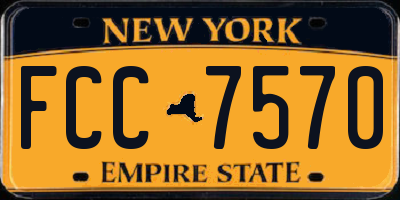 NY license plate FCC7570