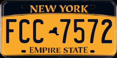 NY license plate FCC7572