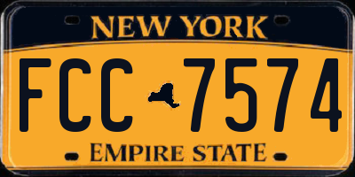 NY license plate FCC7574