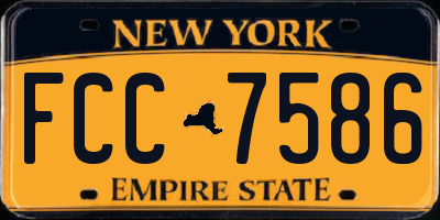 NY license plate FCC7586