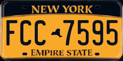NY license plate FCC7595