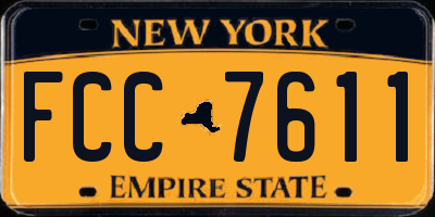NY license plate FCC7611
