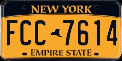 NY license plate FCC7614