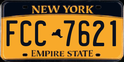NY license plate FCC7621