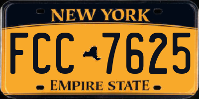 NY license plate FCC7625