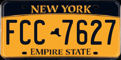 NY license plate FCC7627