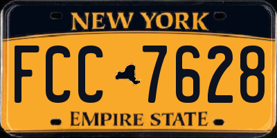 NY license plate FCC7628