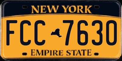 NY license plate FCC7630