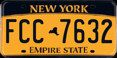 NY license plate FCC7632