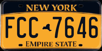 NY license plate FCC7646