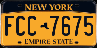NY license plate FCC7675