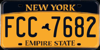 NY license plate FCC7682
