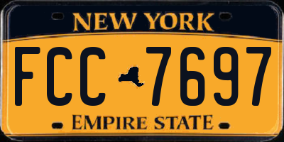 NY license plate FCC7697
