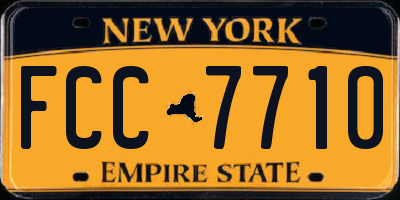 NY license plate FCC7710