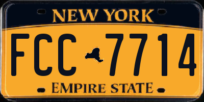 NY license plate FCC7714