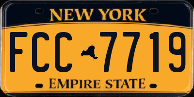 NY license plate FCC7719