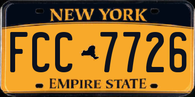 NY license plate FCC7726