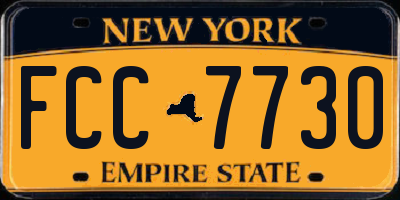 NY license plate FCC7730