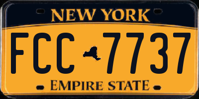 NY license plate FCC7737