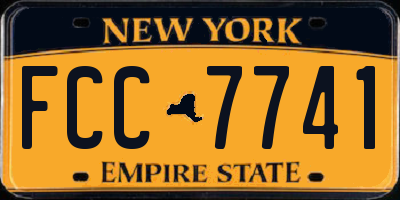 NY license plate FCC7741