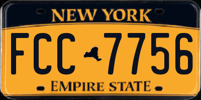 NY license plate FCC7756