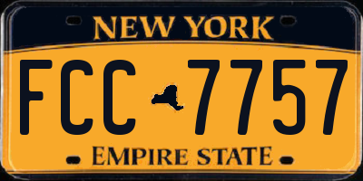 NY license plate FCC7757